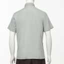 Men's Clergy Tab Collar Polo Shirt Short Sleeve Pastor Minister Preacher Shirt (Gray)