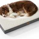 Bedsure Dog Beds Large Sized Dog - Orthopedic Flat Pet Beds with Removable Washable Cover, Egg Crate Foam Puppy Mat, Suitable for Pet Up to 65 lbs (36"L x 27"W x 3"Th, Grey)