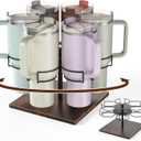 Water Bottle Organizer for Stanley 40 oz, Stanley Cup Holder, Rotating Stanley Cup Organizer Holder, Tumbler Holder Organizer, Easy to Install, Vintage Brown Stanley Cup Accessories