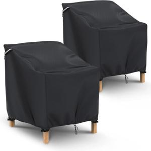 Gasadar Patio Chair Cover - 2 Pack, Patio Furniture Covers Waterproof, Heavy Duty Outdoor Chair Covers, Lawn Outdoor Furniture Cover -33" W x 34" D x 31" H