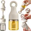2 in 1 Oil Dispenser Bottle with Silicone Brush - 150ml/5.07oz Borosilicate Glass Basting Brush for BBQ, Grilling, Easy Kitchen & Outdoor Cooking