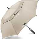 ZOMAKE Golf Umbrella, Large Windproof Heavy Duty Umbrellas 68in, Apricot