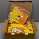 4-in-1 Toddler Basketball Hoop, Soccer Goal, Golf Toy & Ring Toss Game with Lights and Music, Kids Sports Activity Center Gifts for Boys and Girls Ages 1-3