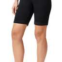 WallFlower Women's Ultra Denim Bermuda Shorts 9" Mid-Rise Insta Soft Juniors (Available in Plus Sizes) (Black)