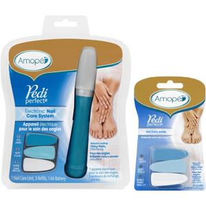Amope Amop Pedi Perfect Care System-Electronic Manicure/Pedicure Tool-File, Buff, Shine Nails with Extra Refill kit Amope Amop Pedi Perfect Care System-Electronic Manicure/Pedicure Tool-File, Buff, Shine Nails with Extra Refill kit