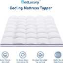 Bedluxury Queen Mattress Topper Extra Thick Pillowtop Mattress Pad Cover Cooling and Plush with 8-21 Inch Deep Pocket 3D Snow Down Alternative Fill