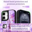Fiyart Designed for iPhone 16 Plus Case,Cute 3D Glossy Butterflies for Women Girls Hard Shell Durable Shockproof Luxury Aesthetic TPU Phone Bumper 6.7"-Purple