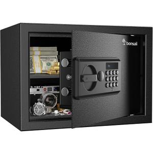 Bonsaii Safe Box with Electronic Keypad for Home Office, 0.6 Cu.Ft