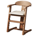 Wooden High Chair for Babies and Toddlers - Adjustable Height Easy to Clean Toddler Highchair - Kids Dining Chair from 3 Years to 200 Lb, Grow with Child(Yellow)