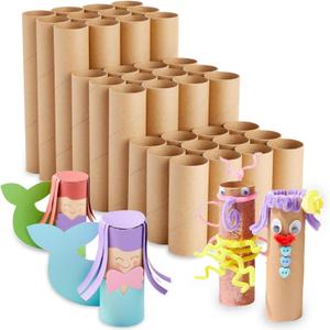 Bright Creations Cardboard Tubes - Toilet Paper Rolls for Crafts & Paper Tubes - Sturdy Project Base & Sculpting Cardboard Rolls for Assorted DIY Art Materials & Supplies - 4, 6 & 8 in, 36-Pack
