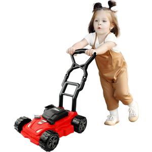Kids Lawn Mower - Toy Choi's Pretend Play Series Toddler Lawn Mower, Indoor Outdoor Push Gardening Summer Toy Tool Set for Boys & Girls 3,4,5,6,7,8