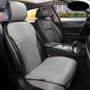 Auto Newer Luxury Breathable Car Seat Cover Fit Four Seasons, Universal Front of Car Seat Cushions, Bottom Seat Covers of Full Wrapped Edge,Universal Fit for 95% Cars,SUV,Pickup,Van(Grey1PCS)