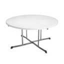 LIFETIME 25402 Commercial Round Fold in Half Table, 5 Feet, White Granite