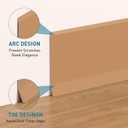 Flexible Baseboard Molding Trim, 4 Inch x 20 Feet Vinyl Wall Base with 10% Wider Self-Adhesive Tape, Peel and Stick Cove Base, Rubber Wall Base Baseboard Trim for Garage, Living Room,Bathrooms, Brown
