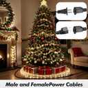 Kanayu 5 Pcs 2 ft Black 3 Prong Extension Cords, [ul Listed] 13a 125v 1625w, Indoor Outlet Extender Male and Female Power Cables, Flexible for Home, Garden, Office and Christmas Lights Decorations