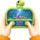 Handheld Water Game with Light  Water Ball Target Toy for Kids Ages 3+, Retro Fidget, Screen-Free Car Travel Game, Road Trip, Airplane, Portable Autism Gift (Green Dinosaur)