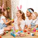 4 x GOMANCHE Easter Cellophane Candy Bags, 100pcs Easter Treat Bags with 100pcs Gold Twist Ties, Easter Candy Goodie Treat Bags for Kids Easter Party Favor Supplies