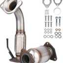 Catalytic Converter High Flow 16436 Replacement for 2008-2012 Accord 2.4L, 2009-2014 TSX 2.4L, Stainless Steel Catalyst Converter EPA Convert Compliant 2 Packs