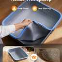 Oneisall Self Cleaning Litter Box: Ease S1 Open-Top Cat Litter Box Rinsable Easy Clean, with Safety Protection & 11L Large Waste Bin & 40pcs Waste Bags, Automatic Cat Litter Box for Multiple Cats