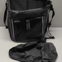 Dog Bike Basket Carrier, Expandable Foldable Soft-Sided Dog Carrier, 2 Open Doors, 5 Reflective Tapes, Pet Travel Bag,Dog Backpack Carrier Safe and Easy for Small Medium Cats and Dogs(Black)