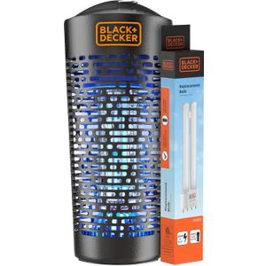 BLACK+DECKER Bug Zapper- Mosquito Repellent & Fly Traps for Indoors- Mosquito Zapper & Killer- Gnat Trap Bug Catcher for Insects Outdoor, Half Acre Coverage & Free Bulb Included
