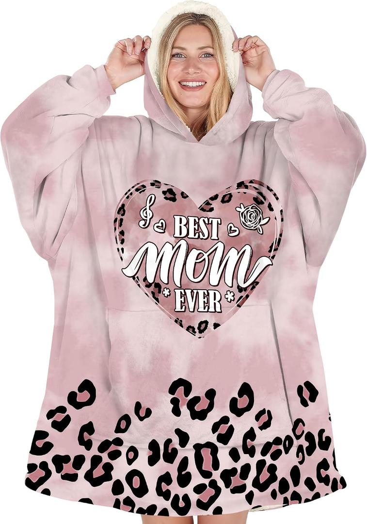 Warmstorey Wearable Blanket Hoodie For Mom Wife Best Ever Hoodie - Mothers Day Gift From Husband Daughter Son Birthday