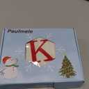 Christmas Stockings with Initials,20 Inches Large Knit Embroidered Letter Green White Christmas Stocking,Monogram Christmas Stocking for Famliy Holiday and Xmas Tree Fireplace (Letter K)