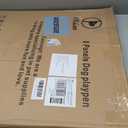 PJYuCien Dog Playpen, 8 Panels 24H Dog Pens Indoor with Bottom Pad, Metal Foldable Pet Puppy Exercise Fence Crate Kennel, Better for Small Animals,Grey