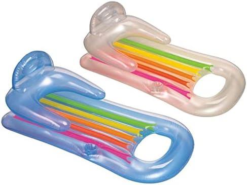 Intex King Kool Lounge Inflatable Swimming Pool Lounger with Headrest (Pair)