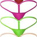 sosusu Cotton Underwear G-string Thong for Women Micro Sexy Ladies Panties Comfortable Stretch Low Rise 6 Pack (Small)