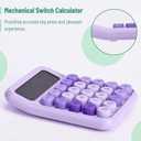 Mr. Pen- Mechanical Switch Calculator, 12 Digit Large LCD Display, Purple with Big Buttons, Mechanical Switch Calculator for Home, School, Office