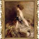 Gold 8x10 Picture Frame Vintage Antique Baroque for Wall or Tabletop Display, Ornate Frames Matted to 5x7 Photo