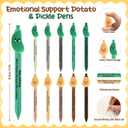 Sayglossy 50 Set Teacher Appreciation Gifts Bulk Positive Pickle Pen Cute Pickle Potato Keychain Funny Inspirational Card Employee Appreciation Graduation Gifts for Student Teacher Nurse