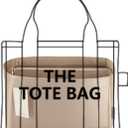 Purse Organizer Insert For Handbags, Purse Organizer With Zipper, Neverfull Organizer, Bag Organizer For Speedy Neverfull ONTHEGO Tote, Handbag and More (Silky Beige, SM) (Slender Medium)