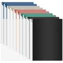 Dlicoda Report Covers with Swing Clip, 10 Pack Clear Front Presentation folders for A4/Letter Size, 8.9'' x 11.9'', 40 Sheet Capacity, No Punch Needed (Multicolor)