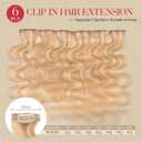 Rich Choices Short Clip In Hair Extensions Real Human Hair-Wave/Curly 6 Pcs Single Clip Hairs Extensions For Women-Mini Clips Hairpieces-10 Inch #18P613 Ash Blonde Highlighted Bleach Blonde