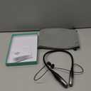 Neckband Bluetooth Headphones, 200H Extra Long Playtime Wireless Stereo Neckband Earbuds with Microphone, Waterproof Balanced Armature Drivers in Ear Headset for Sports/Workout (Silver)