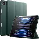 JETech Case for iPad Pro 12.9-Inch (6th/5th Generation, 2022/2021 Model) with Pencil Holder, Support 2nd Pencil Charging, Slim Tablet Cover with Soft TPU Back, Auto Wake/Sleep (Misty Blue)