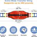 Transfer Sling Transfer Belt for Seniors, Widened Back Curve Design Transfer Belt for Movement, Transfer Boards for Bedridden Patient, Back Lift Belt for Patient Care (Orange)