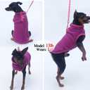 Tealots 2 Pack Dog Fleece Vest Sweater, Warm Pullover Puppy Jacket, Autumn Winter Cold Weather Coat Clothes, Pet Stretch Apparel with Buttons Costumes for Small Medium Dogs Cats (Large) Fuchsia+Gray