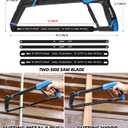URASISTO Hacksaw Frame Set, 12 Hacksaw Frame, 6'' Hacksaw Frame and 10'' Mini Hacksaw, Including 8pc Extra Blades Multi-function for Metal Wood PVC Pipes