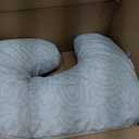 Boppy Nursing Pillow - Firm, Ergonomic U-Shaped Bottle and Breastfeeding Pillow with High Lift for Comfort and Support, Spacious Surface - Cream Retro Squiggles