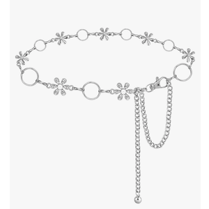 LIMHOO Metal Waist Chain for Women Rhinestone Chain Belt Crystal Waist Belt for Dress