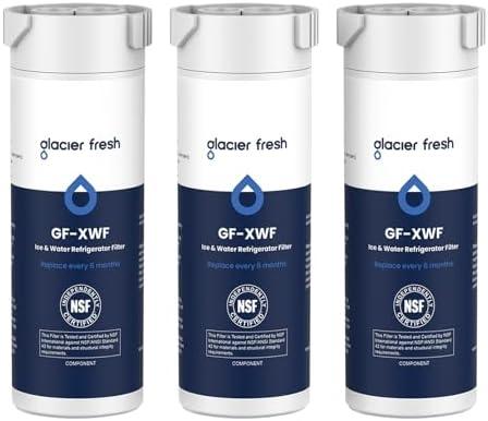 GLACIER FRESH XWF Replacement for GE XWF Refrigerator Water Filter Pack of 3