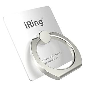 iRing Original, Made in Korea, Phone Ring Holder, Cell Phone Grip Stand, Compatible with iPhone, Galaxy, and Other Smartphones. (Pearl White)