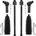 ASTAPRO - Front 6pc Tie Rods Kit for 06-12 Dodge Ram 1500, 4 Tie Rods 2 Boots [5 Lugs] 2006 2007 2008 2009 2010 2011 2012 Replacement