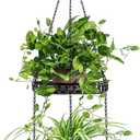 Plant Hanger Indoor Outdoor, 2 Tier Hanging Planter Plant Shelf, Metal Hanging Plants Holder for Indoor Outdoor Plants (1 Pack)