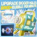 Bubble Machine with Lights, Big Bubbles Bubble Maker Toys for Boys Kids & Toddler, 320ml Large Tank, Battery Operated Bubble Blower for Birthday Parties, Weddings, Indoor & Outdoor Play