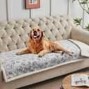 Qeils Pet Blankets for Couches, Waterproof Dog Blankets for Large Dogs, Sherpa Fleece Puppy Blanket, Soft Plush Reversible Dog Blanket, Couch Cover for Dogs Washable, 30"X70", Grey Paw Print