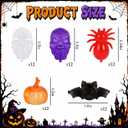 300 Pack Halloween Reusable Ice Cubes for Drinks and Parties, Pumpkin